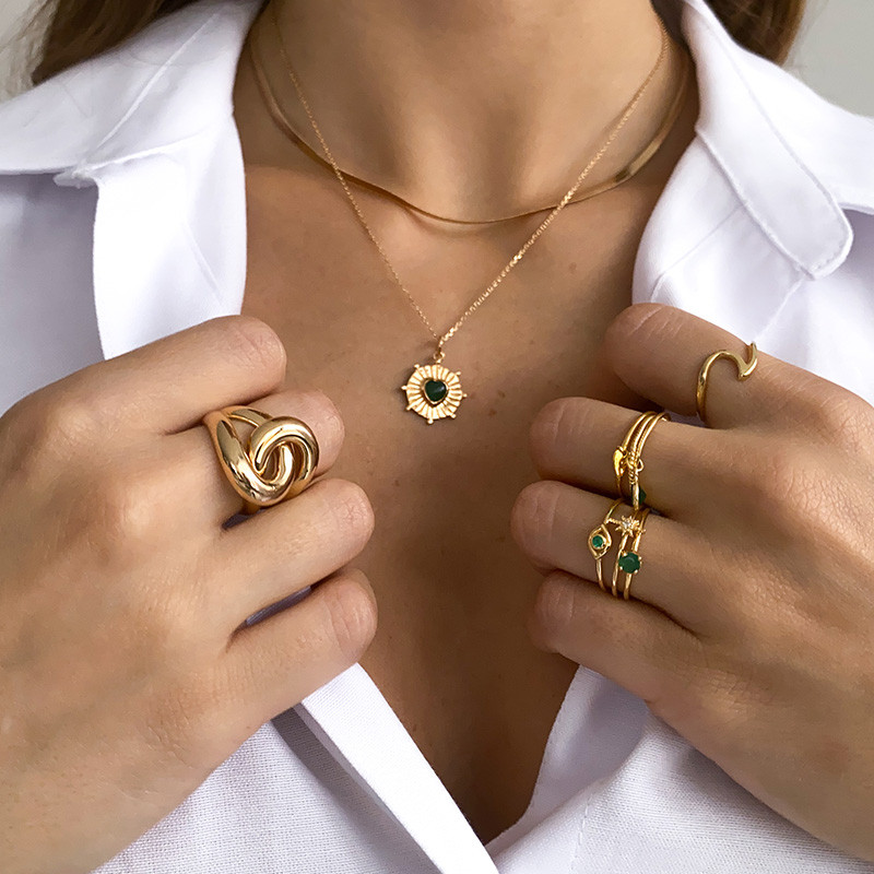 Bague Plaqué Or Entrelacée