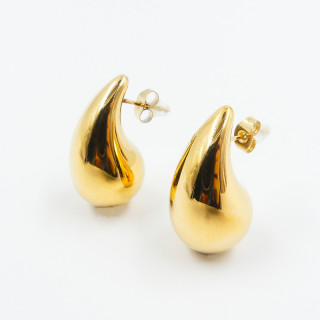 Boucles d’oreilles acier doré Gouttes