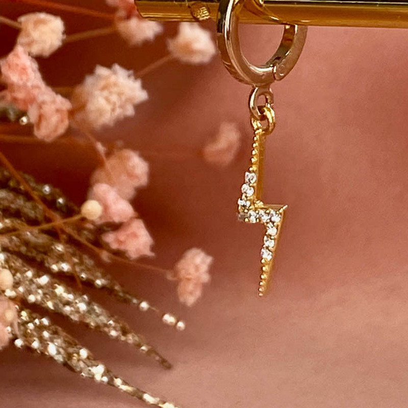 Boucle à l'unité Eclair Strass