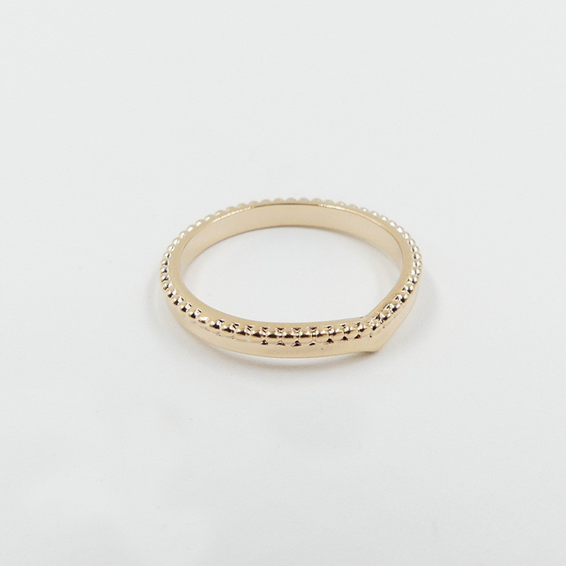 Bague plaqué or chevron