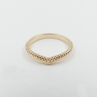 Bague plaqué or chevron