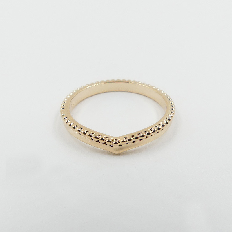 Bague plaqué or chevron