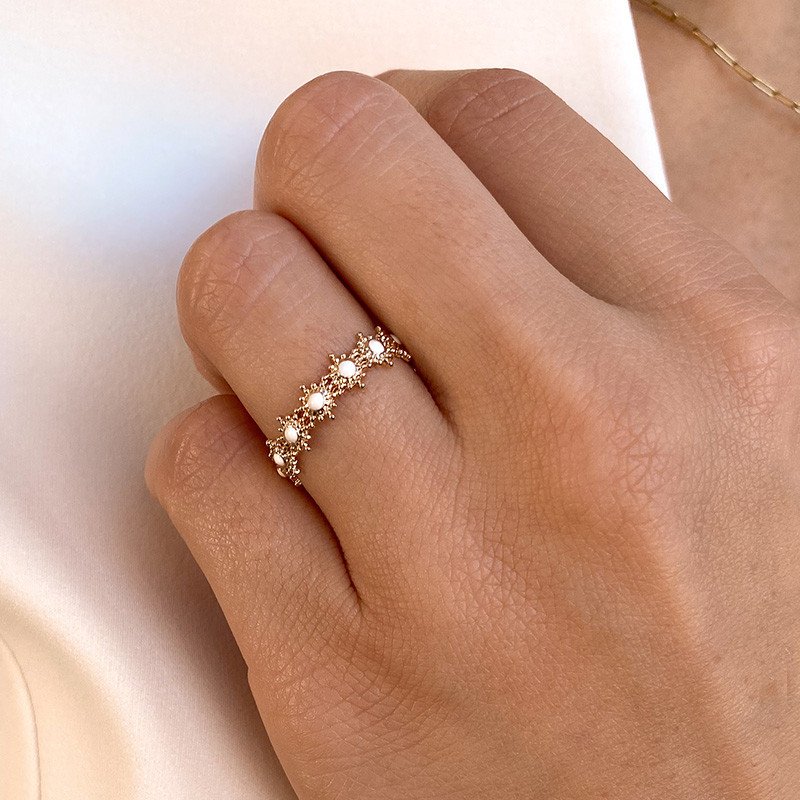 Bague plaqué or soleil