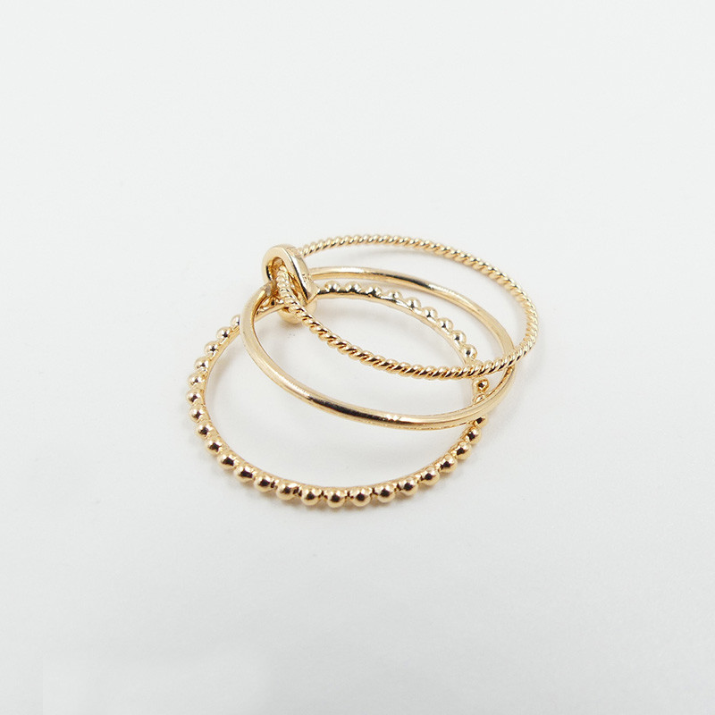 Bague Plaqué Or 3 Anneaux