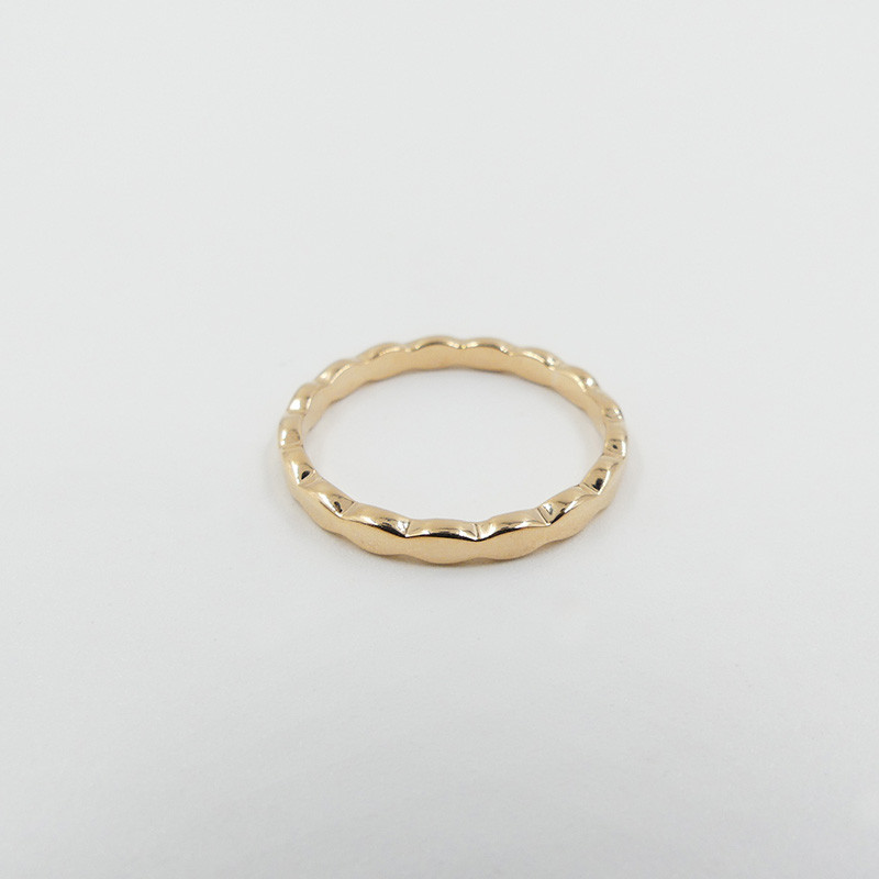 Bague Plaqué Or fine ondulée