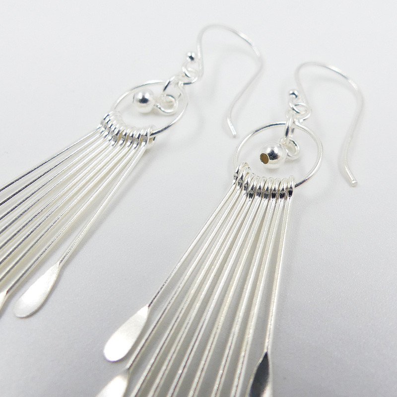 Boucles d'oreilles argent pendantes