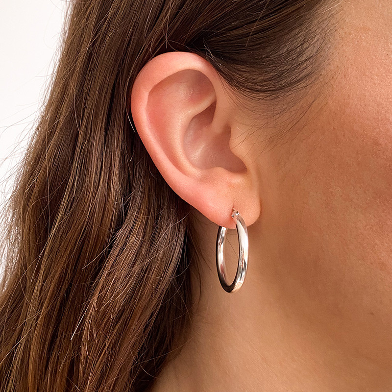 Créoles Argent Epaisses 25 mm