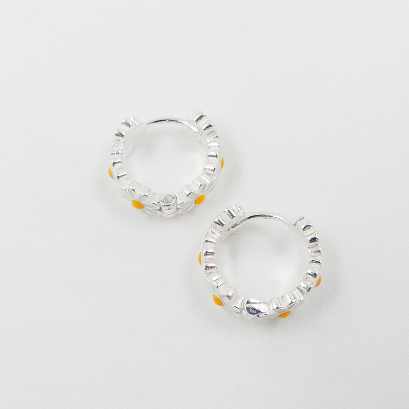 Créoles Argent Marguerite