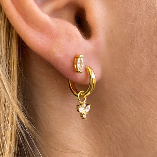 Clous d'oreilles doré Strass