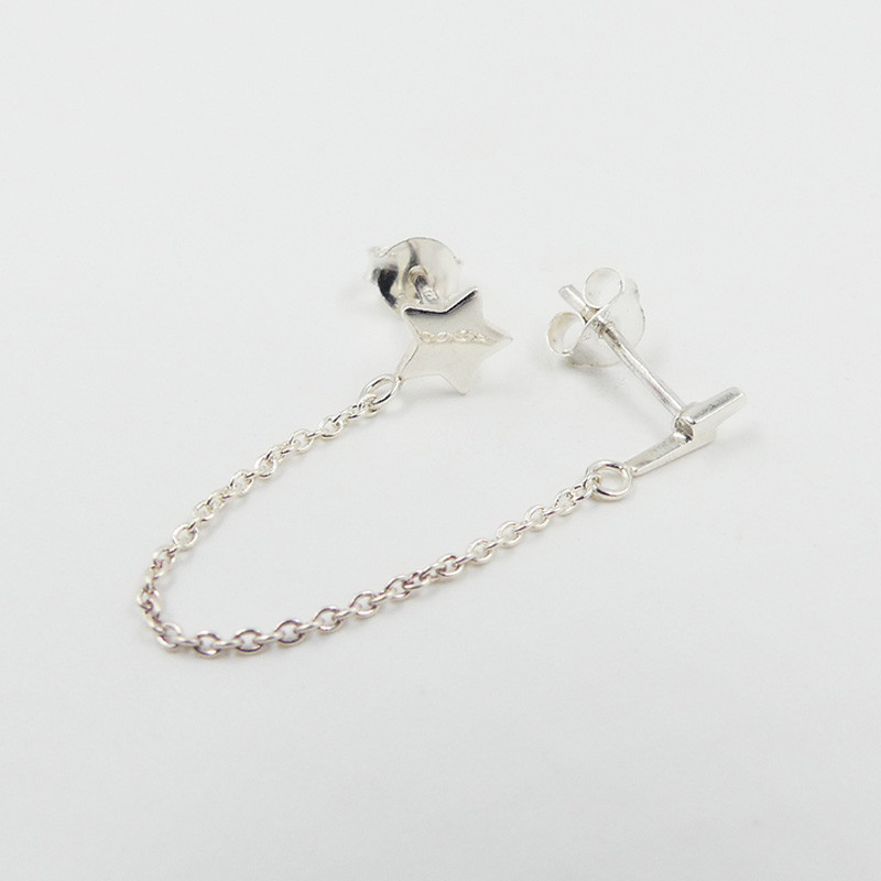 Boucle à l'unité Argent éclair et étoile
