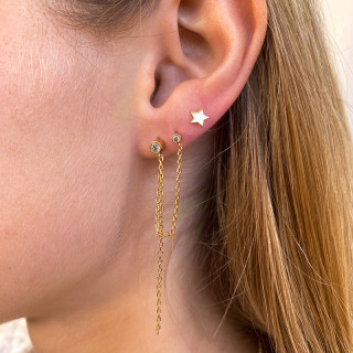 Clous D'oreilles plaqué or étoile