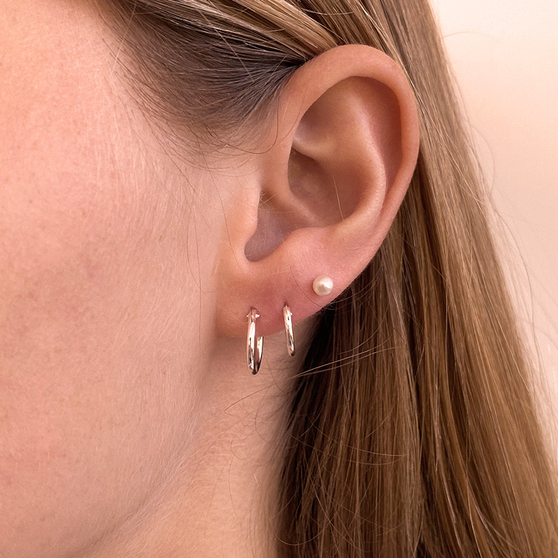 Créoles Argent fines 8mm ou 10mm