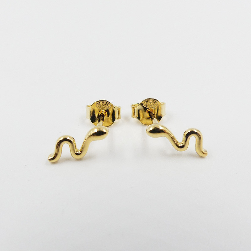 Clous d'oreilles Doré Serpent