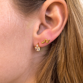 Clous d'oreilles Doré Serpent