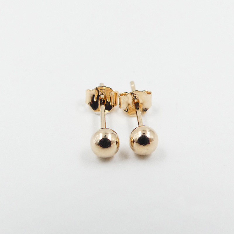 Clous d'oreilles Boules plaqué or