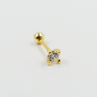 Piercing doré solitaire strass