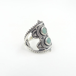 Bague Argent ethnique Amazonite