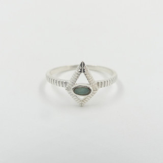 Bague Argent losange Amazonite