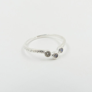 Bague Argent chevron Pierre de Lune