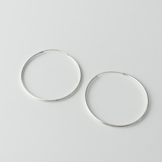 Créoles Argent Fines 40 mm