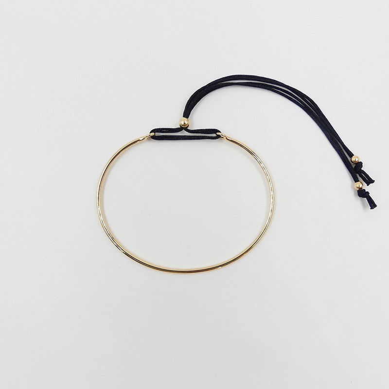 Bracelet Jonc doré Cordon