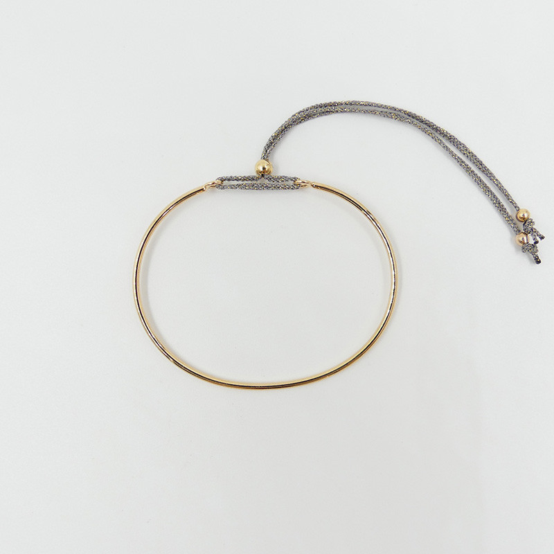Bracelet Jonc doré Cordon