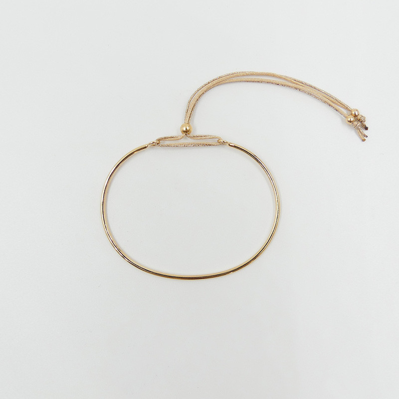 Bracelet Jonc doré Cordon