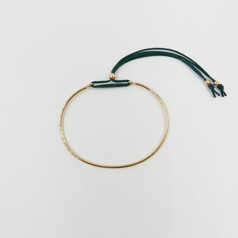 Bracelet Jonc doré Cordon