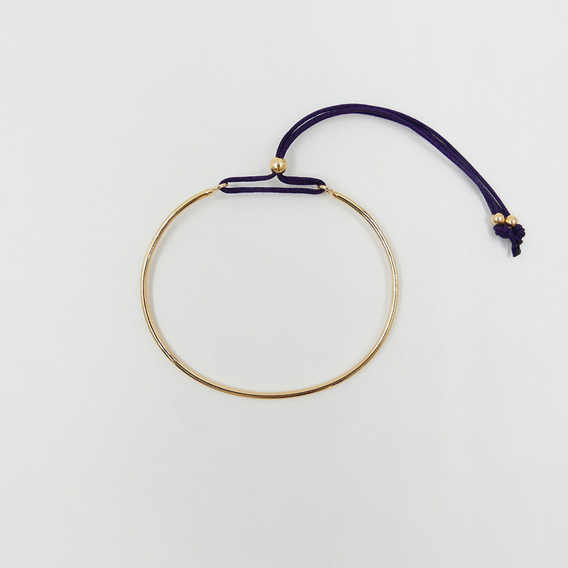 Bracelet Jonc doré Cordon