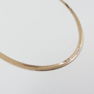 Collier Plaqué Or maille serpent Large