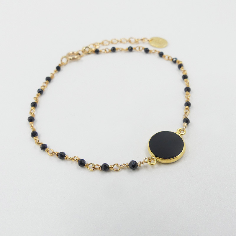 Bracelet Doré perles et pierres fines