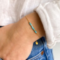 Bracelet Plaqué or barrette Turquoise