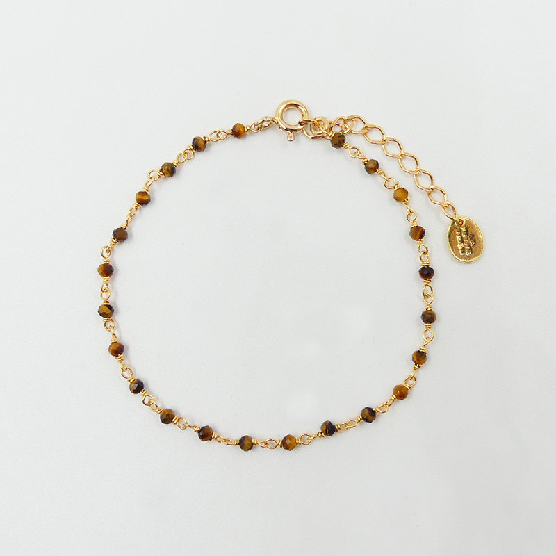 Bracelet Doré rang de pierres fines