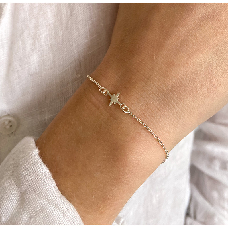 Bracelet Argent étoile du nord