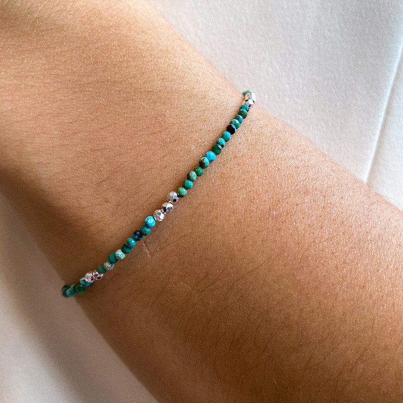 Bracelet fin Argent pierres fines