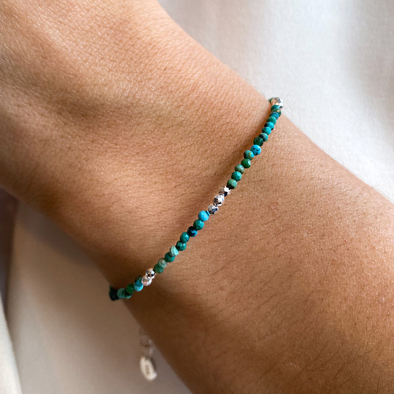 Bracelet fin Argent pierres fines