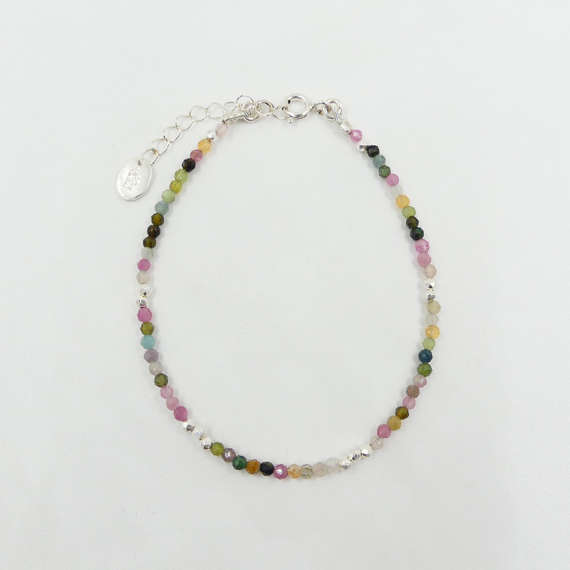 Bracelet fin Argent pierres fines