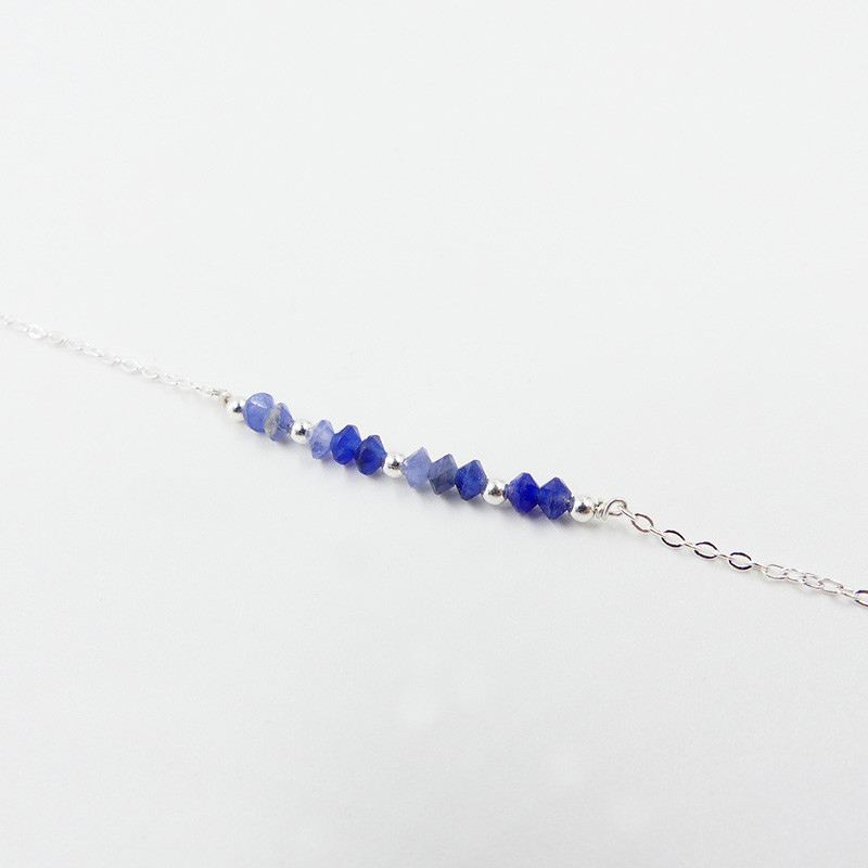 Bracelet Argent barrette Sodalite