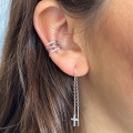 Earcuff Argent Griffe Strass
