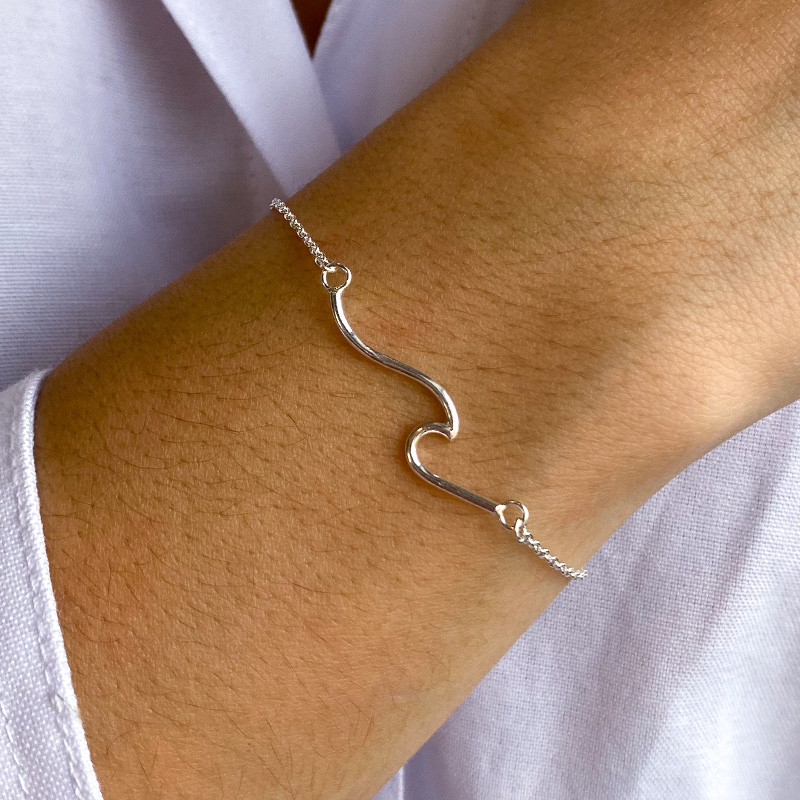 Bracelet Argent Grande Vague