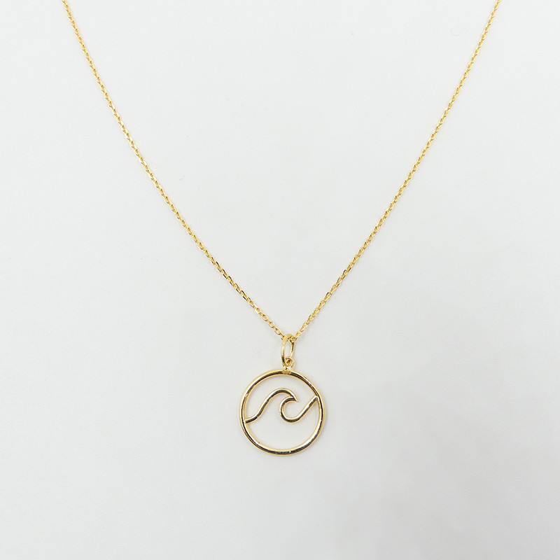 Collier Plaqué or Wave