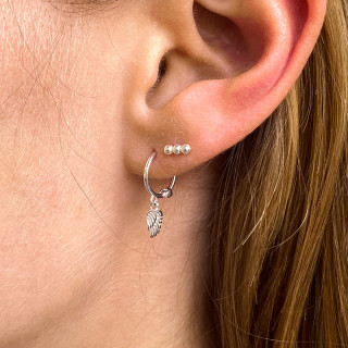 Clous d'oreilles Argent trois points