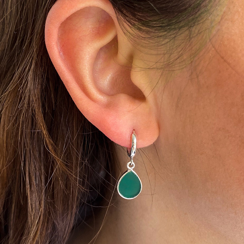 Boucles d'oreilles Goutte pierres