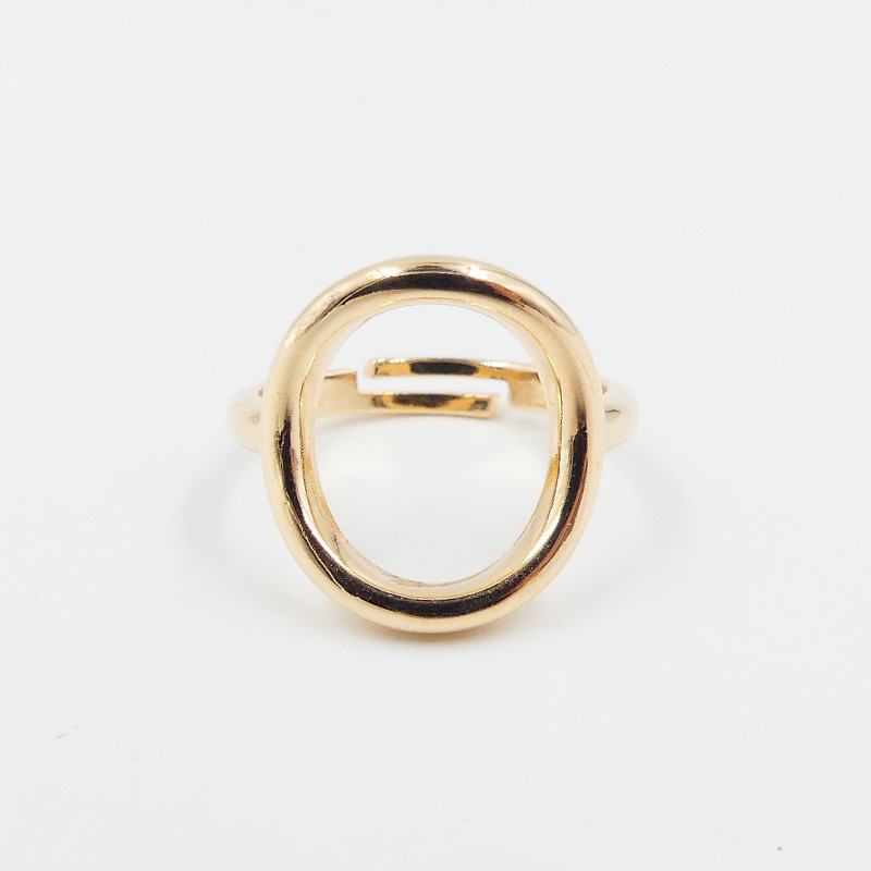 Bague Plaqué or cercle ajustable