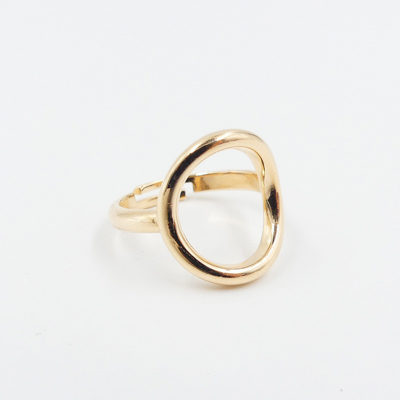 Bague Plaqué or cercle ajustable