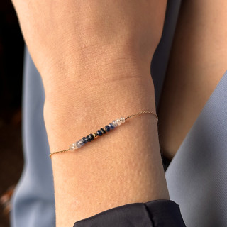 Bracelet or 18 carats et Saphir