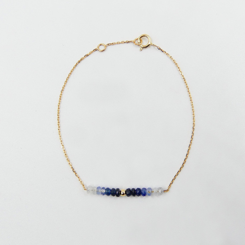 Bracelet or 18 carats et Saphir