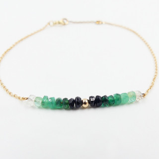 Bracelet or 18 carats et Emeraude