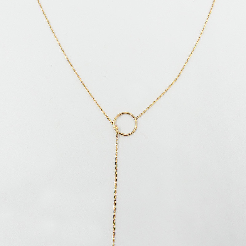 Collier or 18 carats cravate Diamants bleus ou verts