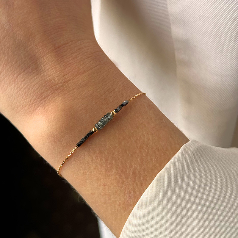 Bracelet or 18 carats Diamants et Saphir